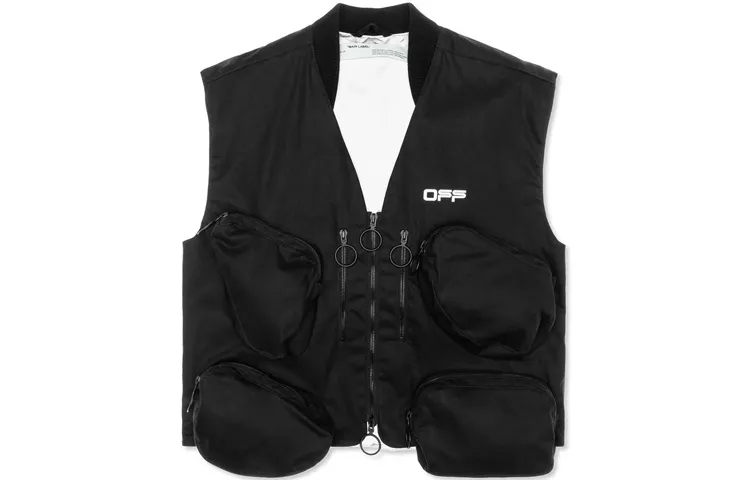 OFF WHITE Vests Men's Collarless Moderate