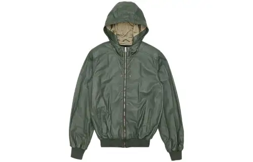 GUCCI Jackets Men's Green Hooded Moderate Other