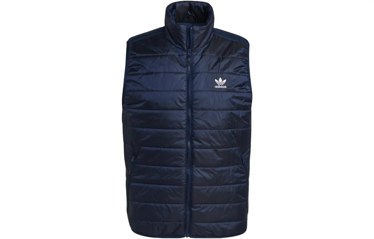Adidas Originals Vests Men's Blue Stand Collar Moderate Other