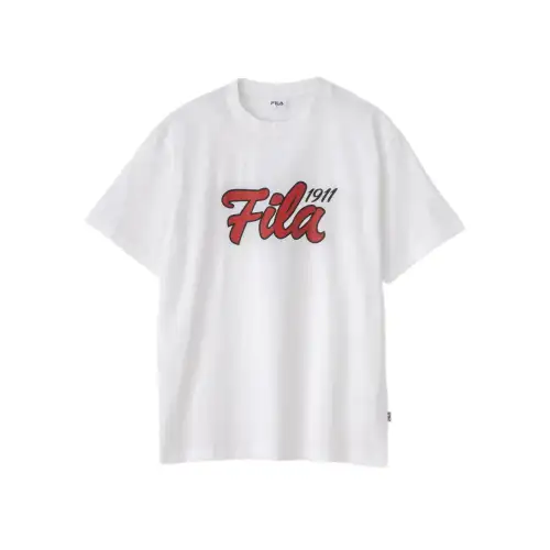 FILA T Shirts Men's White Crew Neck