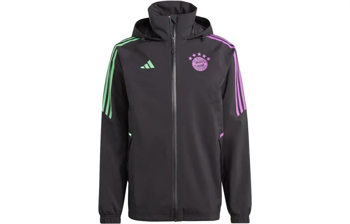 Adidas Manchester United Jackets Men's Black Hooded (Non-detachable) Moderate Straight Fit