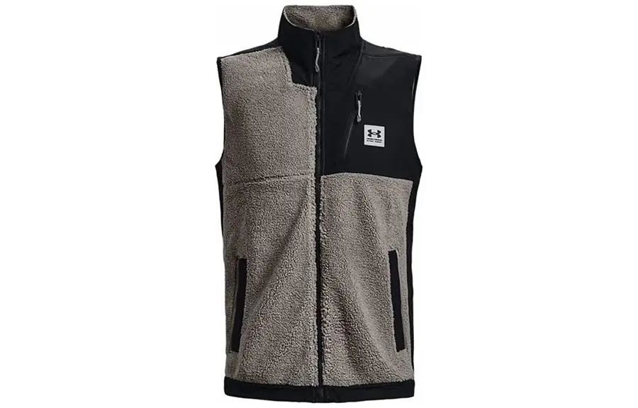 Under Armour Vests Men's Gray Stand Collar Moderate Other