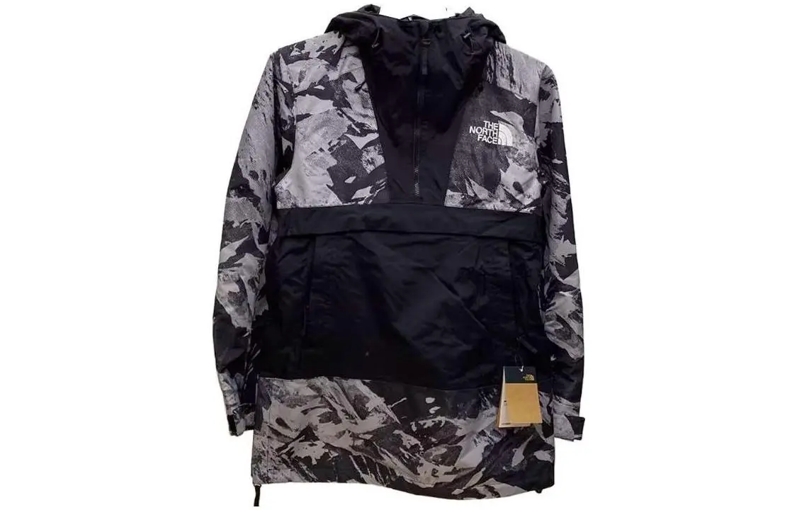 THE NORTH FACE Waterproof And Breathable Windbreaker Jacket Men's Black Gray