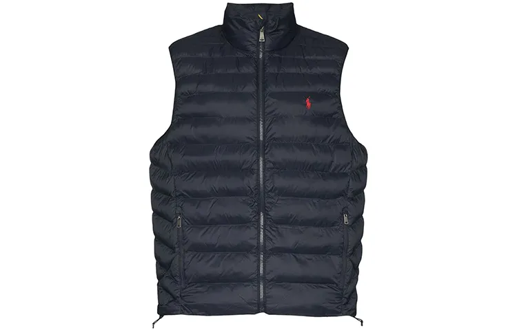 logo-embroidered puffer gilet