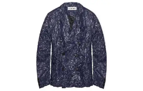 LOEWE Jackets Men's Blue Suit Collar Moderate Other