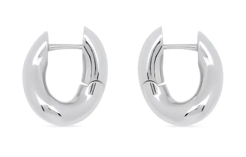 Balenciaga Loop Xxs Logo Engraved Earrings