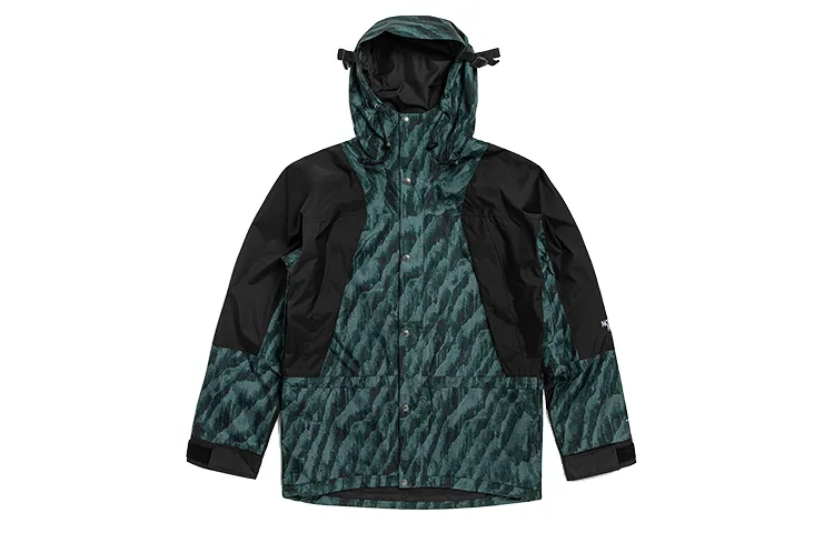 THE NORTH FACE 1994 Windbreaker Jackets Men's Olive Green Hooded Moderate