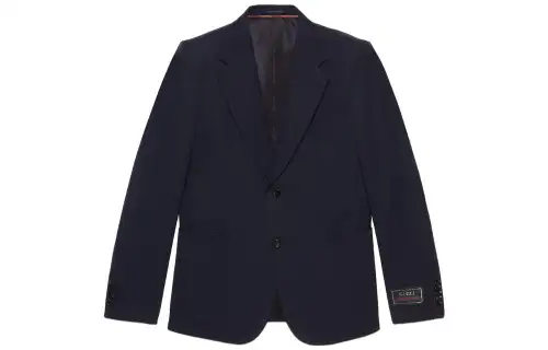 GUCCI SS23 Business Suit Coat Men's Marine Blue