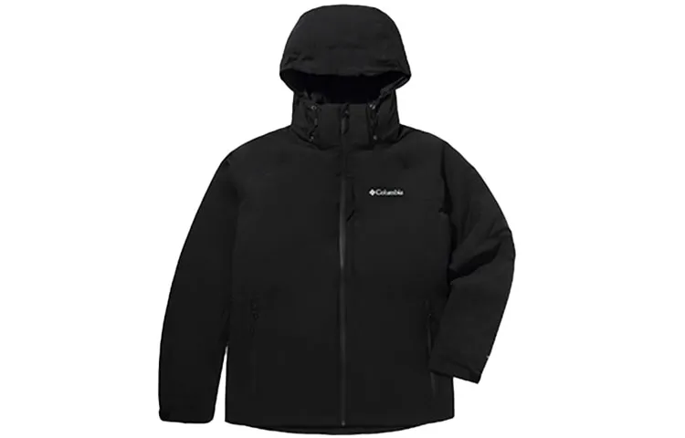 Columbia Windbreaker Jackets Men's Black Hooded Moderate