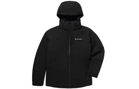 Columbia Windbreaker Jackets Men's Black Hooded Moderate