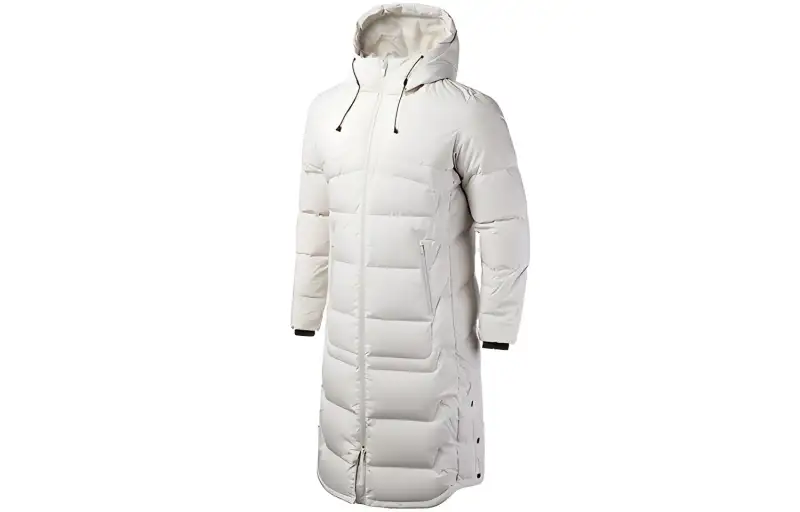 Li Ning Down Jackets Men's Glacier Gray Hooded Moderate