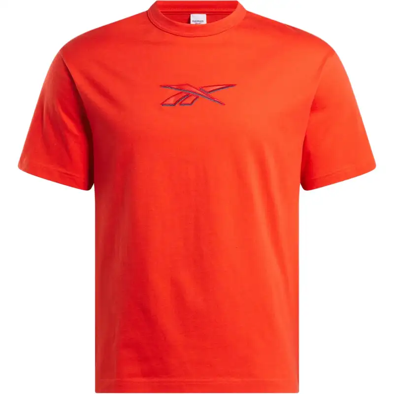 Reebok T Shirts Unisex Orange Crew Neck Moderate Heavyweight