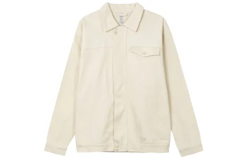 Adidas Originals Lapel Jackets & Coats Japan Version Unisex Yellow White