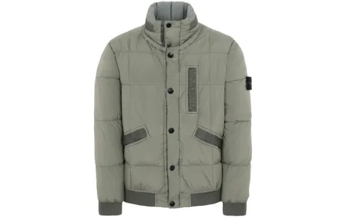 STONE ISLAND Down Jacket Unisex Army Green
