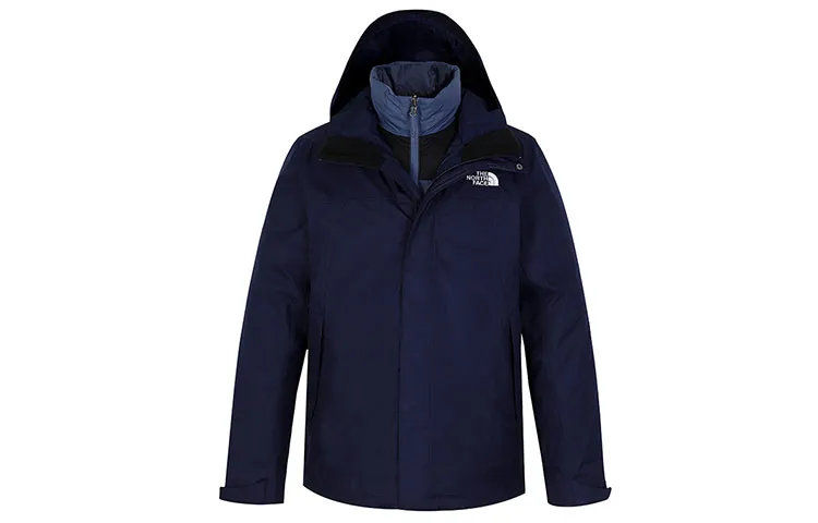 THE NORTH FACE Windbreaker Jackets Men's Royal Blue Detachable Hood Moderate