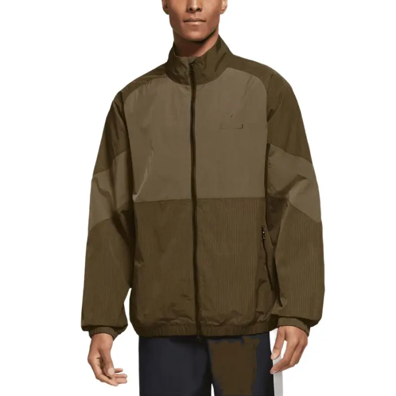 Jordan Jackets Men's Light Olive Green Stand Collar Moderate Other