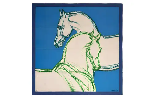 HERMES Knit Scarves Women's Blue