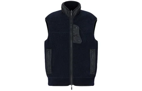 DIOR Quarterly New Products Vests Men's Marine Blue Stand Collar Thickened Other