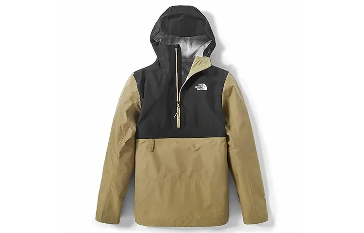 THE NORTH FACE Outdoor Hiking Waterproof, Windproof, And Breathable Windbreaker Jacket Men's Khaki