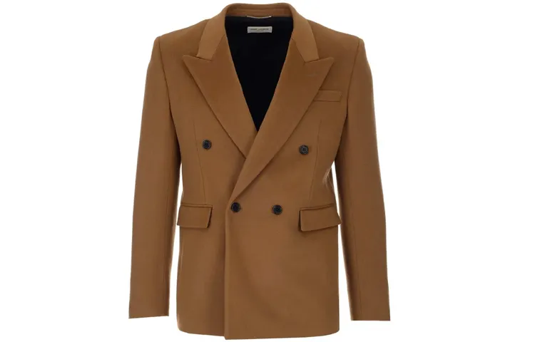 SAINT LAURENT FW21 Business Suit Coat Men's Vintage Camel