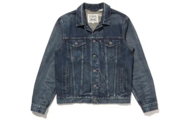 Levi's Denim Jackets Men's Blue Lapel Moderate Straight Fit