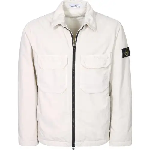 STONE ISLAND Jackets & Coats Unisex White