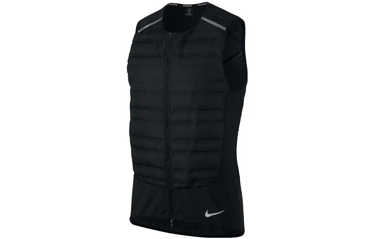 Nike Men's Colorblock Stand Collar Down Vest Black