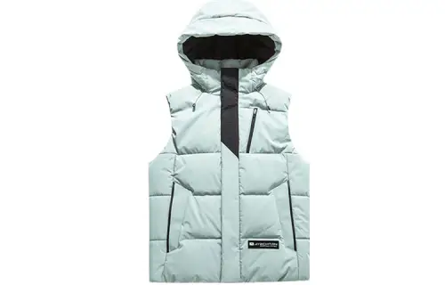 ANTA Variety Training Collection Down Vests Men's Green Hooded Non Detachable Moderate