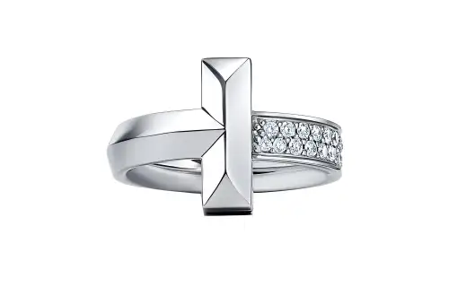 Tiffany & Co Eyewear 2010s T One Wide Diamond Ring