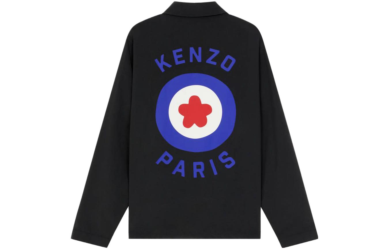 KENZO Target Logo Printed Buttoned Shirt Jacket