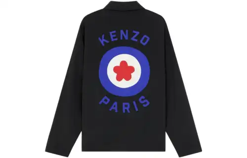 KENZO Target Logo Printed Buttoned Shirt Jacket