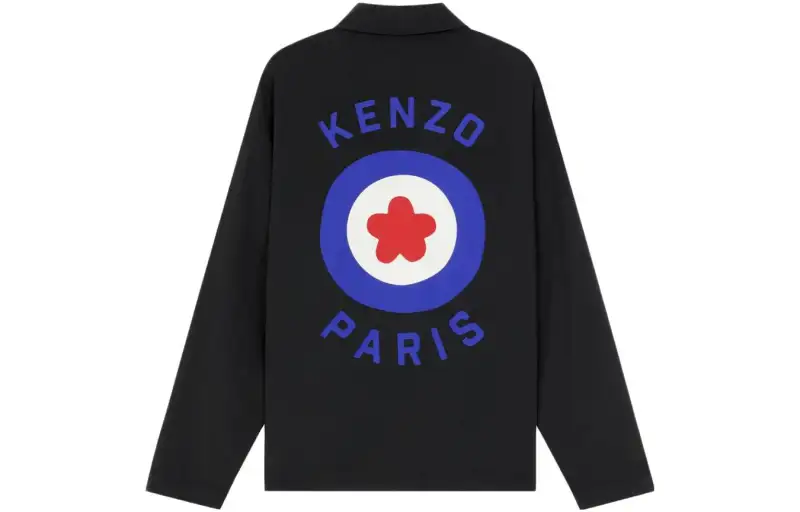 KENZO Target Logo Printed Buttoned Shirt Jacket