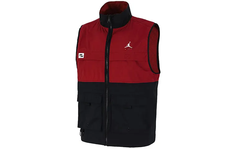 Jordan Vests Men's Red Stand Collar Moderate Other