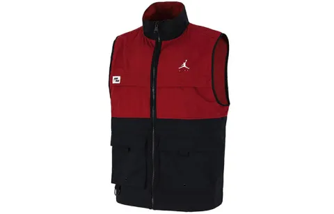 Jordan Vests Men's Red Stand Collar Moderate Other