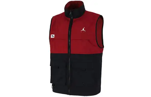 Jordan Vests Men's Red Stand Collar Moderate Other