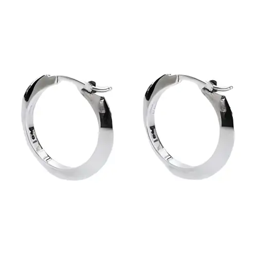 Bottega Veneta 925 Sterling Silver Earrings Unisex Silver