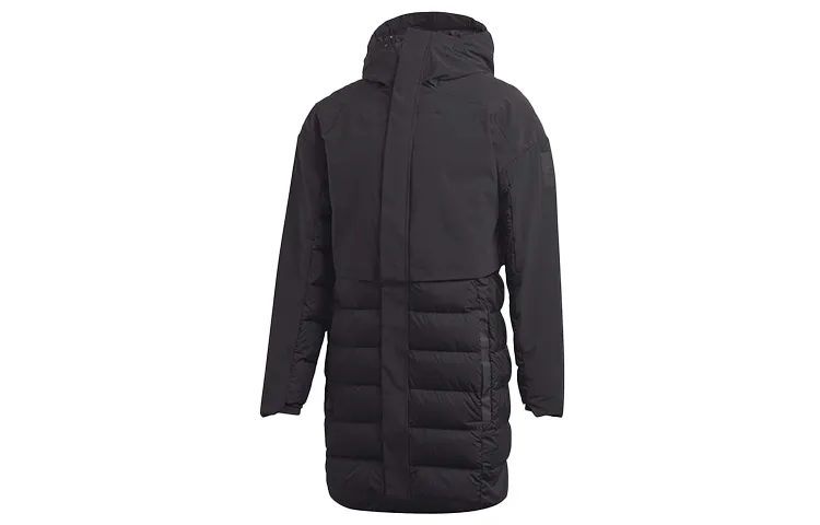 Adidas Down Jackets Men's Black Hooded Thickened Other