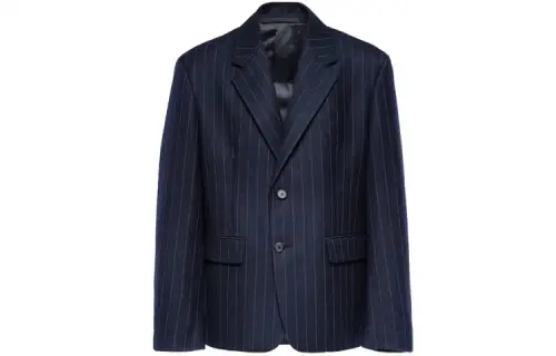 PRADA Business Suits Men's Blue Suit Collar Moderate Business Suit