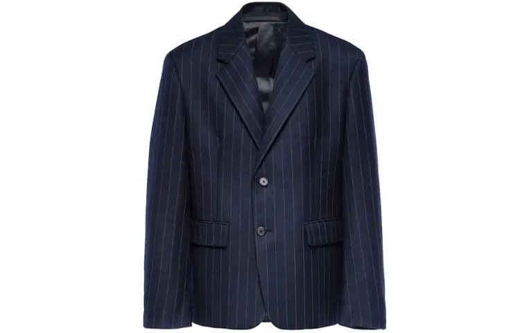 PRADA Business Suits Men's Blue Suit Collar Moderate Business Suit