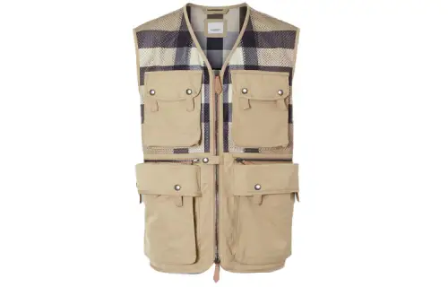 Burberry Vests Men's Beige V Neck Moderate Other