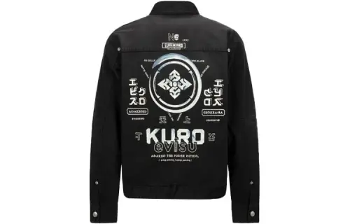 EVISU SS22 Denim Jacket Men's Black
