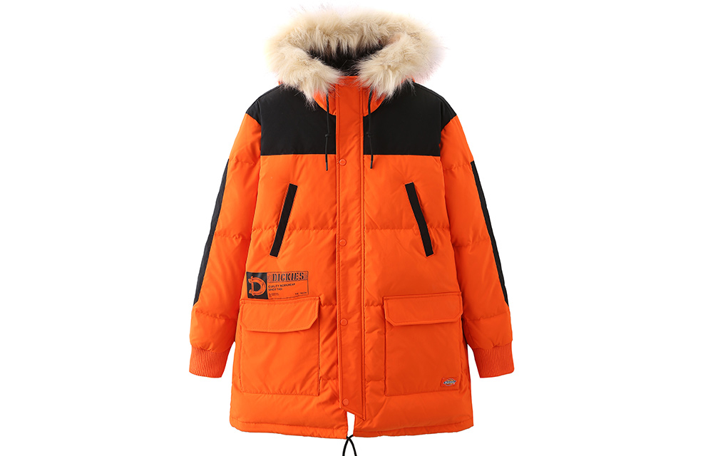 Мужской пуховик Dickies Оверсайз (оранжевый)