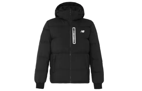 New Balance Down Jackets Men's Black Hooded Moderate Other