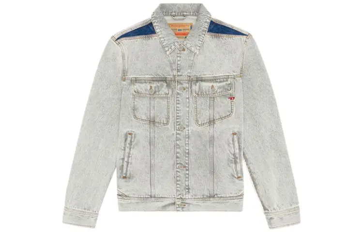 DIESEL Denim Jacket Men's Light Gray