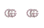 GUCCI GG Running Stud Earrings Women's Pink
