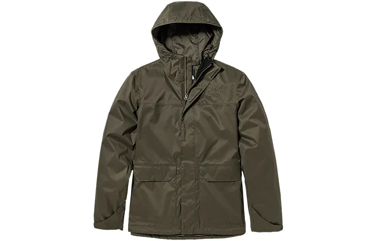 THE NORTH FACE Windbreaker Jackets Men's Army Green Hooded Moderate