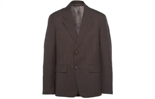 PRADA Prince Of Wales pattern Single breasted Wool Blazer