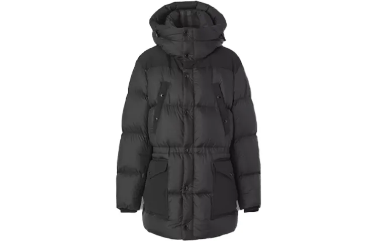 Burberry Logo Applique Nylon Puffer Coat