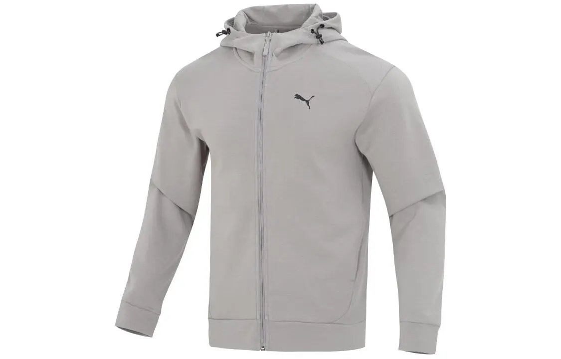 PUMA Jackets Men's Gray Hooded Moderate Other