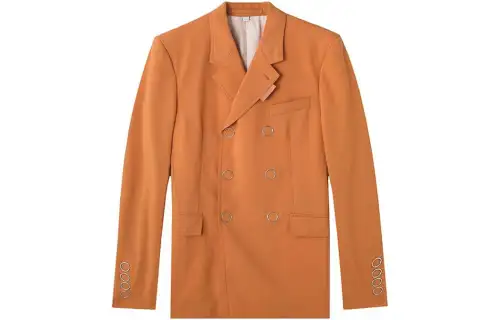 Burberry Business Suits Men's Orange Red Suit Collar Moderate Business Suit